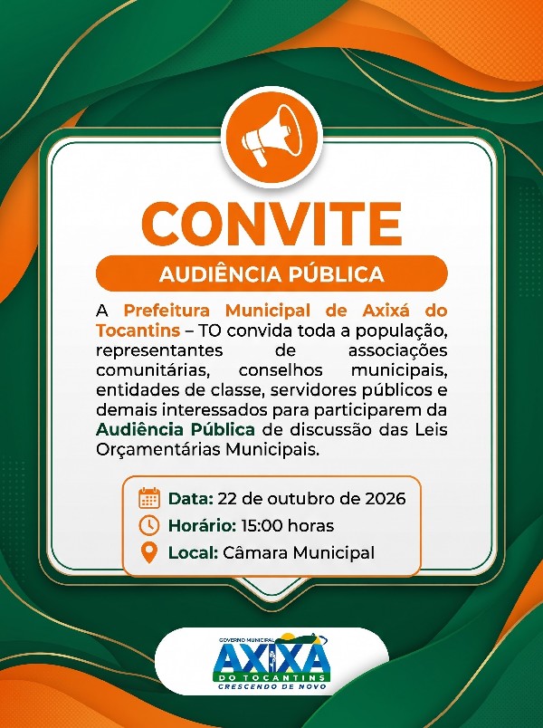 CONVITE DE AUDIÊNCIA PÚBLICA